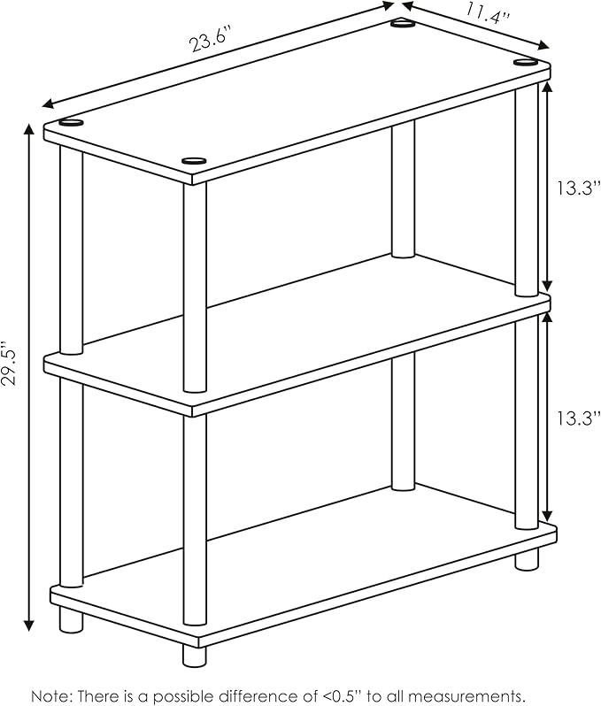 Furinno Turn-N-Tube 3-Tier Compact Multipurpose Shelf Display Rack - Image 3