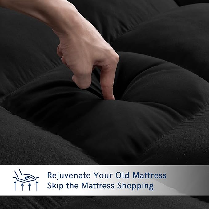 ELEMUSE Cal King Black Mattress Topper - Image 4