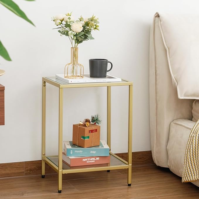 Modern 2-Tier Tempered Glass End Table - Image 5