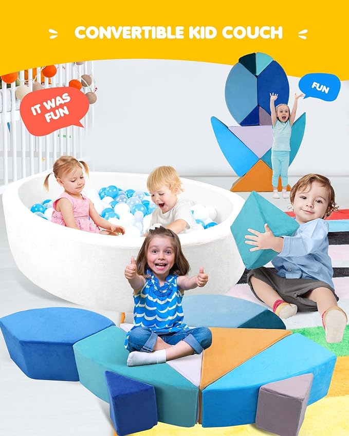 Kids Play Couch, 2-in-1 Egg-Shape Kid Plays Sofa - Image 8
