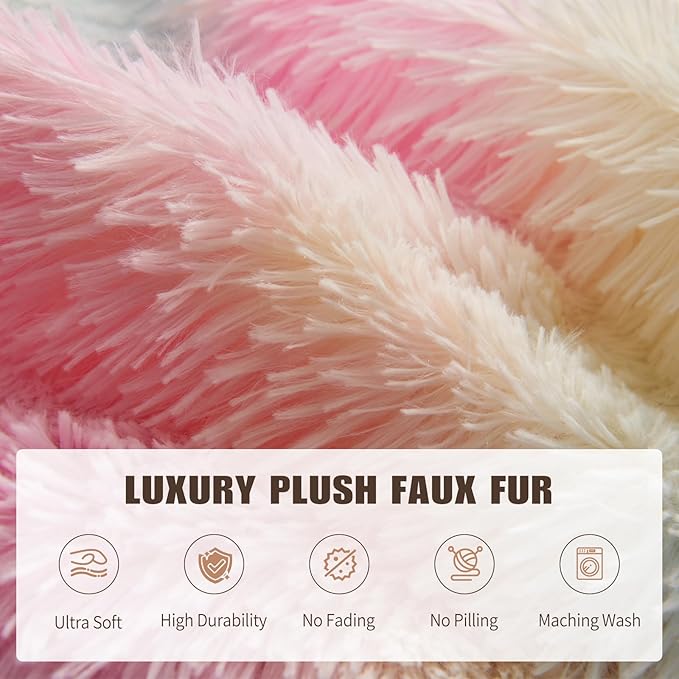 6FT Fur Comfy Bean Bag Cover for Living Room, Big Fluffy Stuffed Animal Storage - Image 5
