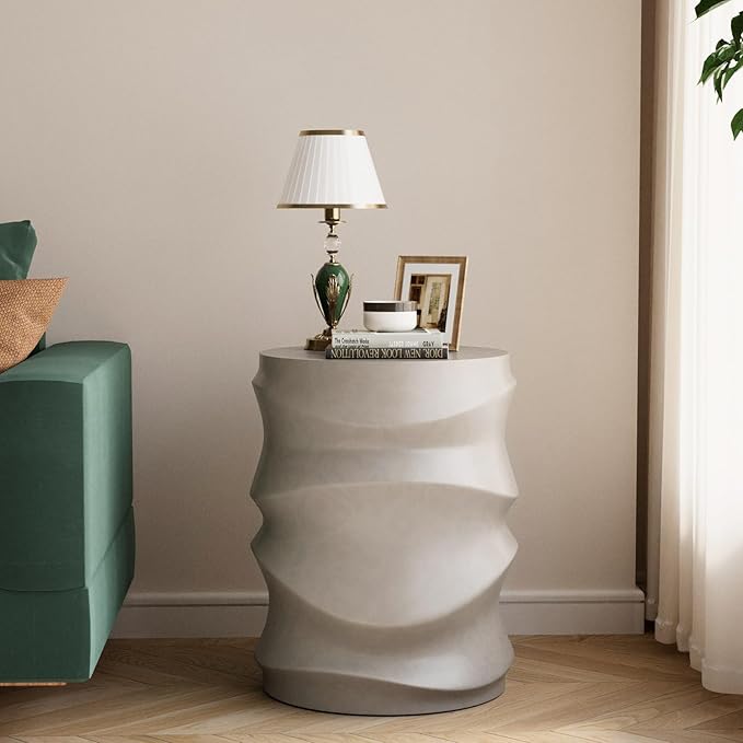 COSIEST Outdoor Side Table, Streamlined Lightweight Decorative Patio Garden - Image 7