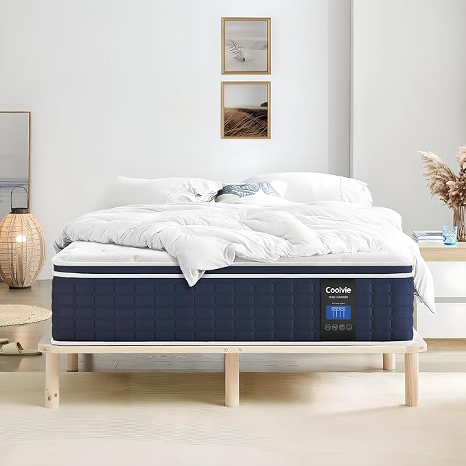 Coolvie 14 Inch King Mattress, Medium Plush Gel Memory Foam Mattress Hybrid - Image 5