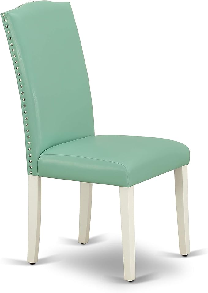 East West Furniture SHEN3-LWH-57 3 Piece Kitchen Table & Chairs Set Contains a - Image 4