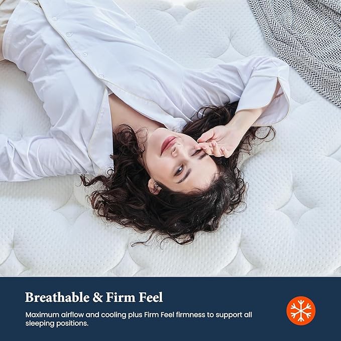 Full Size Mattress 12 Inch, Coolvie Firm Mattress Hybrid in a Box - Image 3
