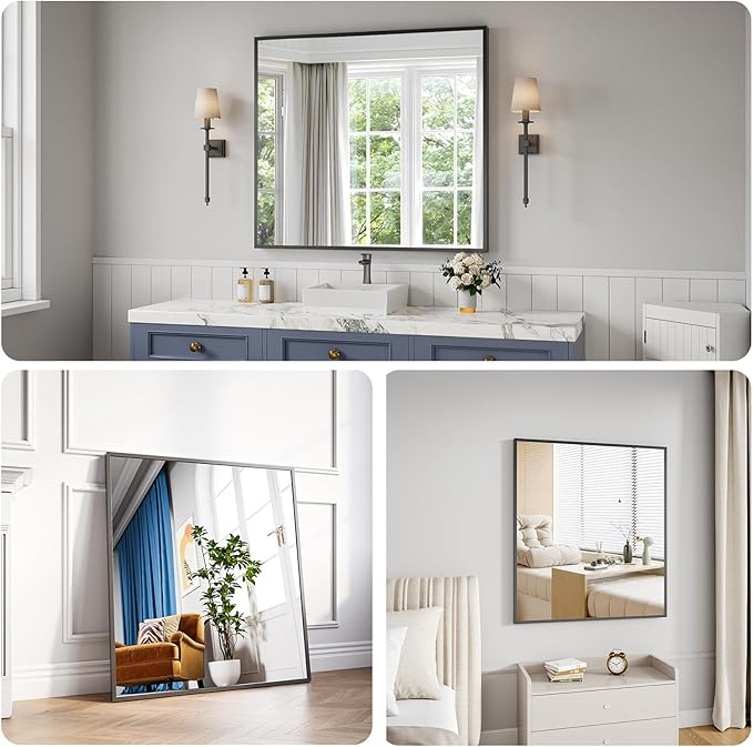 Koonmi Bathroom Mirror 36x40 Bathroom Wall-Mounted Mirrors, Modern Vanity Mirror - Image 3