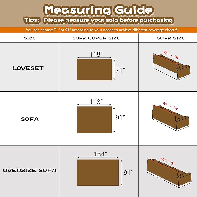 MYSKY HOME Sectional Couch Covers, Couch Cover - Image 7