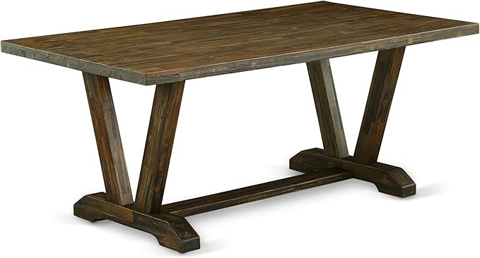 East West Furniture V777VE721-7 7 Piece Dining Room Table Set Consist of a - Image 3