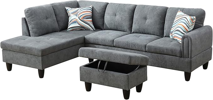 97" Oversized Sectional Couch, L Shaped Couch - Image 7