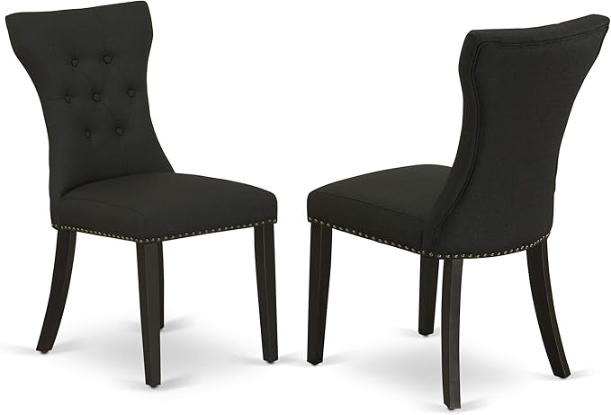 East West Furniture DLGA5-BLK-24 5 Piece Kitchen Table Set - Image 6