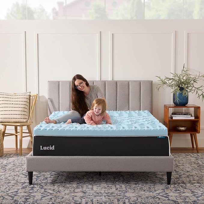 LUCID Cooling Gel, 3 Inch, 5 Comfort Zone Infusion, Plush Memory Contour - Image 7