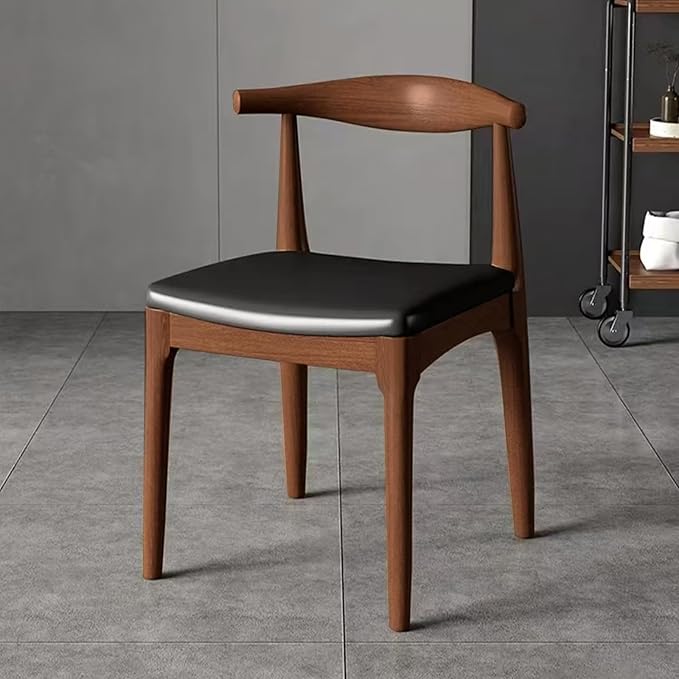 Solid Wood Dining Chairs Set of 2, Mid Century Dining Chairs, Upholstered PU - Image 6