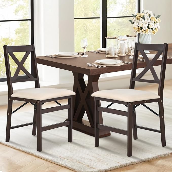 COLAMY Folding Dining Chairs Set of 6, Foldable Chairs - Image 2
