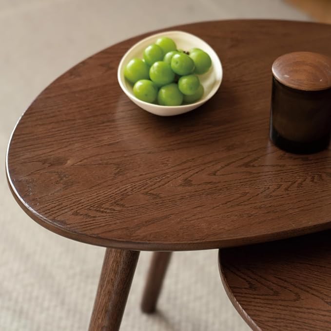 Small Oval Coffee Table, 33.5" Mid Century Modern Coffee Table - Image 6