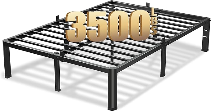 16 Inch King Size Bed Frame, 3500Lbs Heavy Duty Metal Platform by VIPSHOW