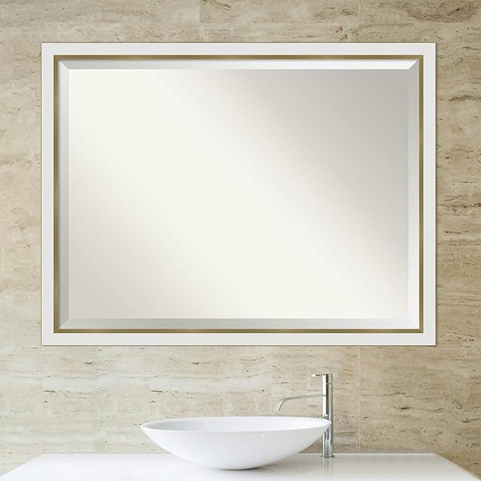 Amanti Art White Bathroom Mirror - Image 6