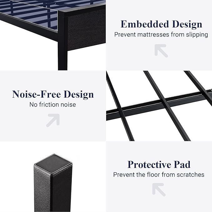 Allewie Full Size Platform Bed Frame - Image 6