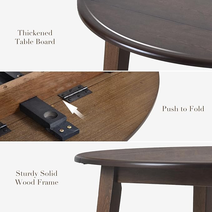 COLAMY 3-Piece Extendable Dining Table Set - Image 4
