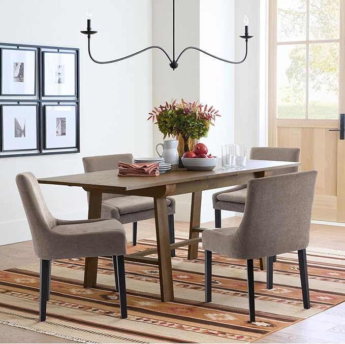 COLAMY Modern Dining Chairs Set of 4, Upholstered Corduroy Accent Side Leisure - Image 4