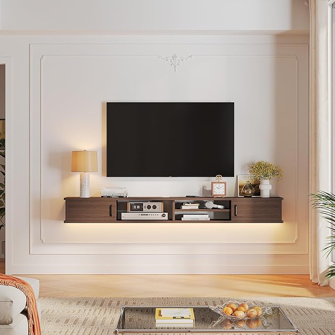 Floating TV Stand, Floating TV Shelf, Wall TV Cabinet, Floating Entertainment - Image 2