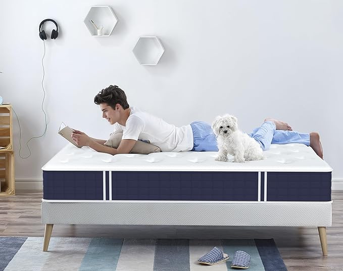 Coolvie Twin Mattress, 10 Inch Twin Size Hybrid Mattress, Individual Pocket - Image 2