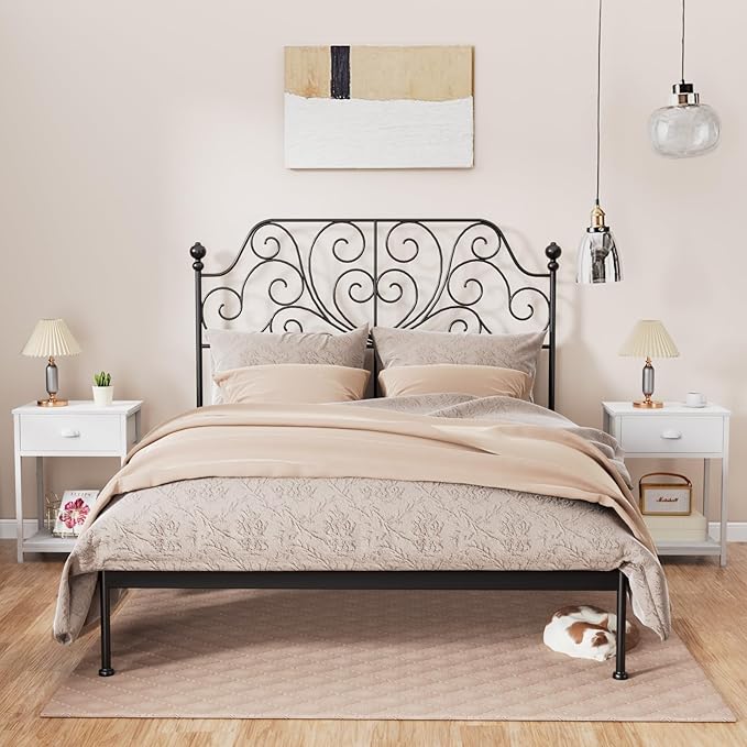 Furologee White Nightstands Set of 2, End Table - Image 2