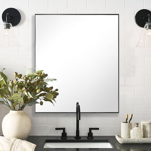 20x30 Inch Black Bathroom Mirror - Image 2