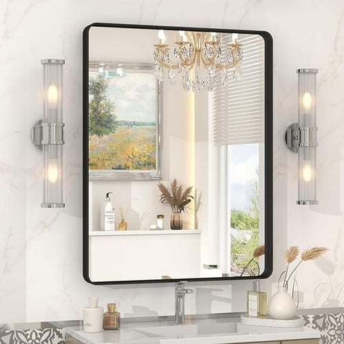 22x30 Inch Black Metal Framed Mirror by VANLIOBathroomMirror