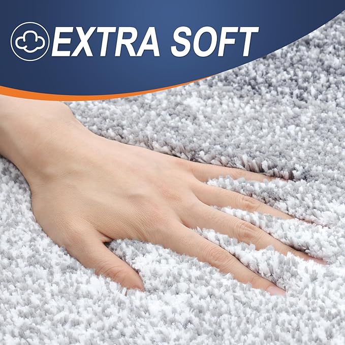 OLANLY Bathroom Runner Rugs 44x24, Extra Soft Absorbent Microfiber Bath Rugs - Image 2