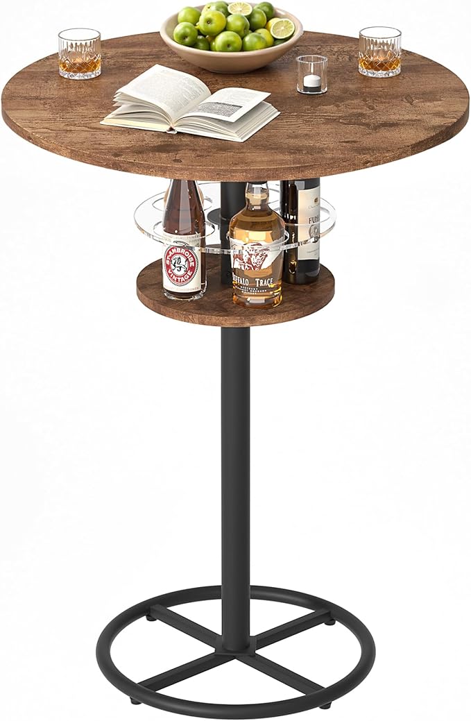 VECELO 36” High Top Bar Table, Sturdy Frame - Image 7