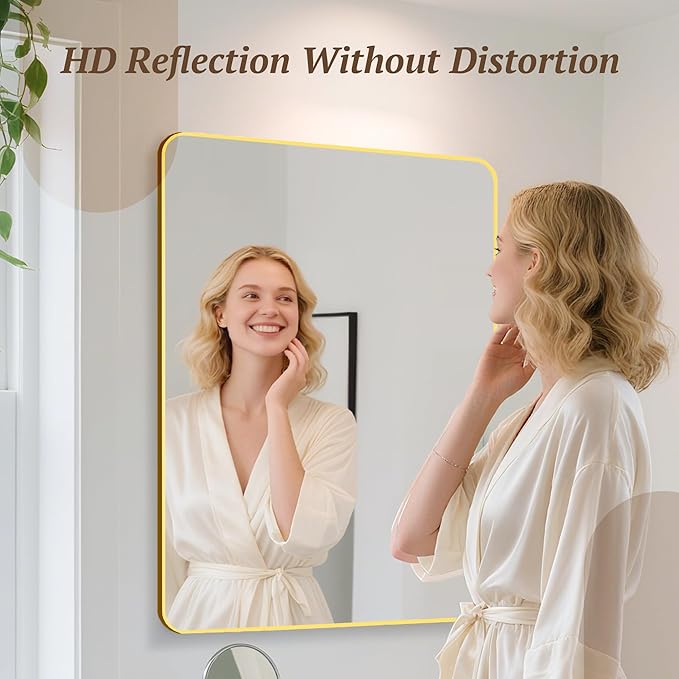 Bathroom Mirror 60" x 36", Large Rectangle Wall Mirror, Entryway Decor - Image 3