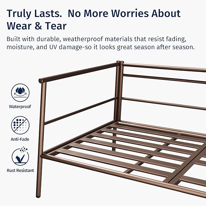 EAST OAK 3-Piece Patio Furniture Set | Life Chatter 4-Seat Outdoor Furniture | - Image 3