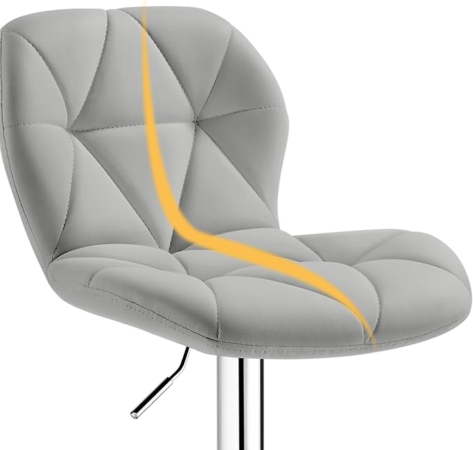 Yaheetech Bar Stools Set of 4, PU Leather Swivel Barstools, Height Adjustable - Image 9