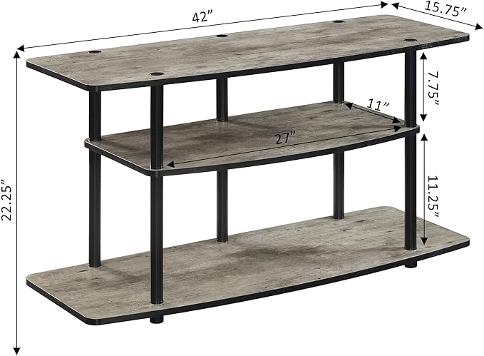 Convenience Concepts Designs2Go No Tools 3-Tier Wide TV Stand 42" - Image 3