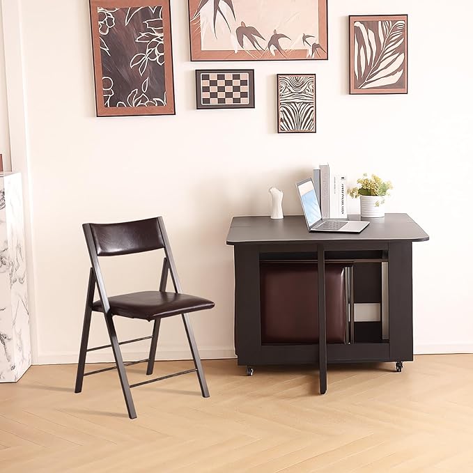 Folding table and chair set, dining table - Image 9