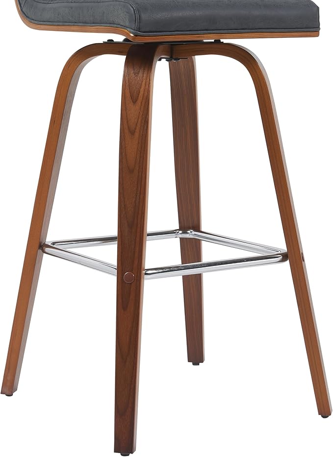 Armen Living Vienna Modern Swivel 30" Bar Height Barstool - Image 7
