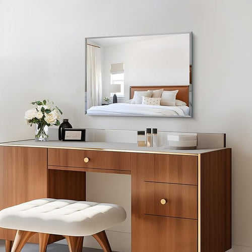 18x24 Beveled Mirror, Frameless Beveled Bathroom Mirrors - Image 2