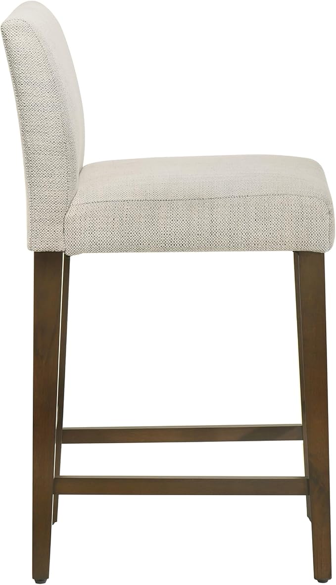 CHITA Counter Height Bar Stools Set of 2, Fabric in Ivory - Image 7