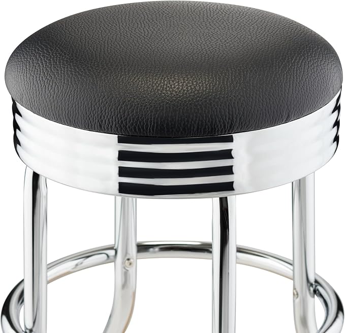 TRINITY Heavy Duty 25-Inch Backless Swivel Bar Stool - Image 3