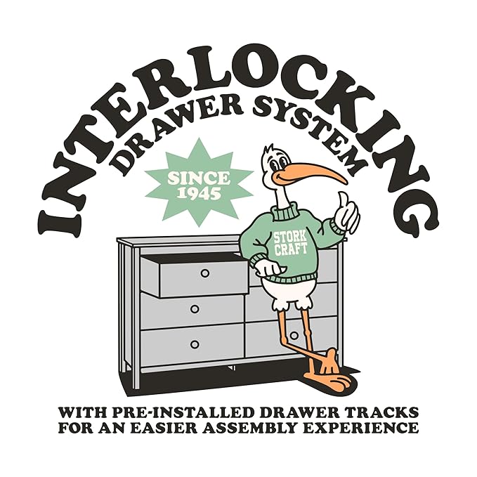 Storkcraft Brookside 2 Drawer Changing Table Dresser – GREENGUARD Gold Certified - Image 4