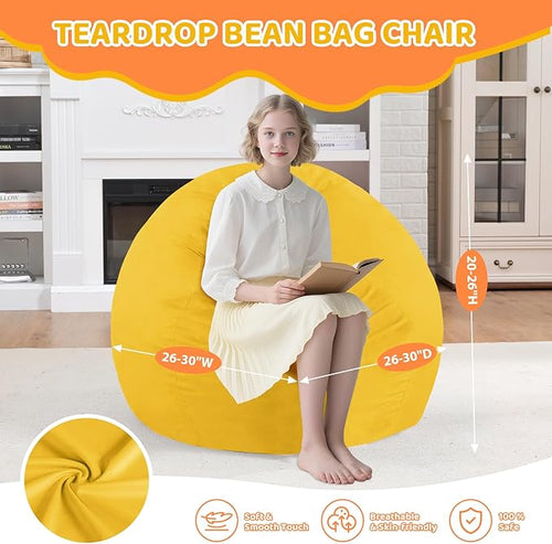 2FT Bean Bag Chair, Comfy Bean Bag Chairs - Image 2