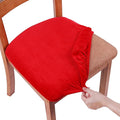 Smiry Velvet Seat Covers for Dining Room Chair Set of 6, Stretch Fit Removable by Smiry