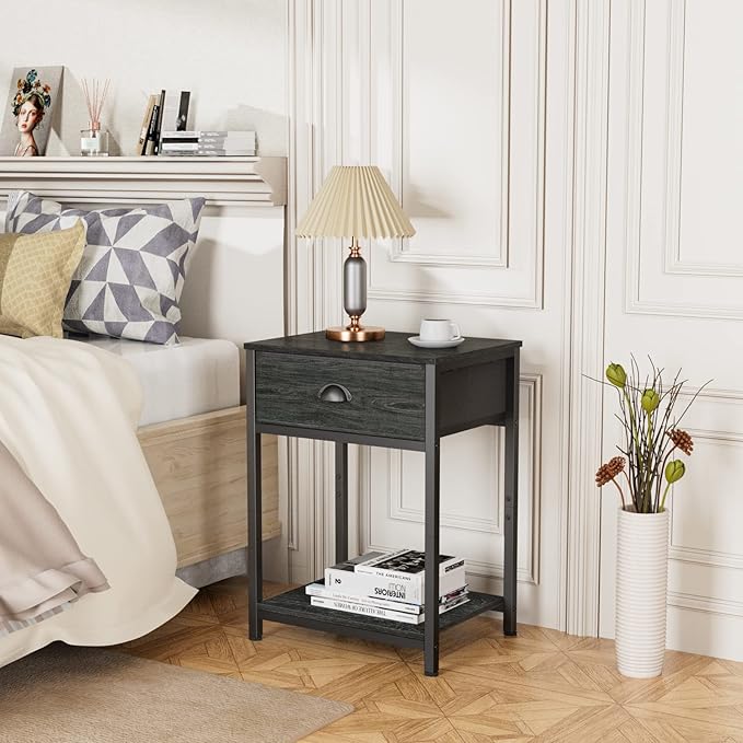 Nightstands Set of 2, Industrial End Table - Image 10