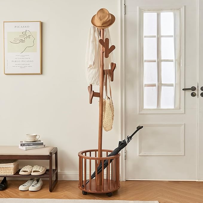 Uniclinens Solid Wood Coat Rack Freestanding - Image 6
