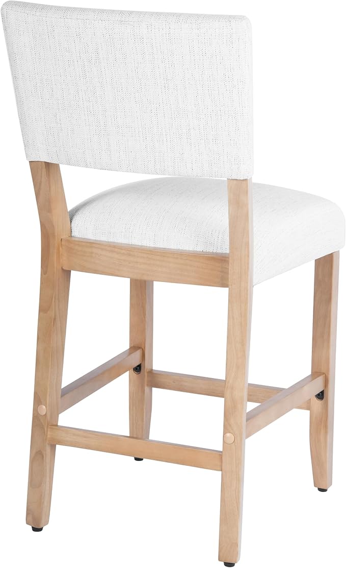 HomePop 24" Open Back Counter Stool Home Décor|Fabric Chairs - Image 11