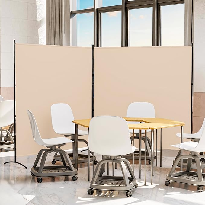 Room Divider Folding Privacy Screens, Portable Room Divider Panel 3 Panel - Image 7