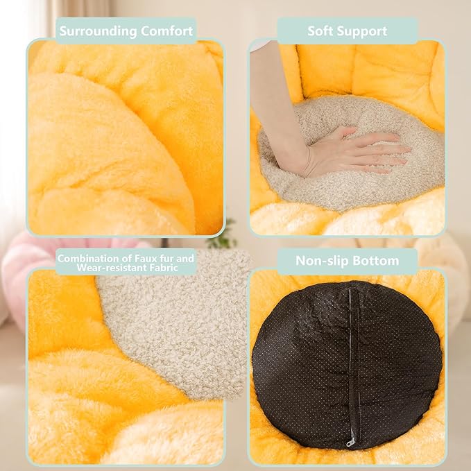 Pumpkin Bean Bag Sofa Chair for Adult, Beanbag Couch - Image 4