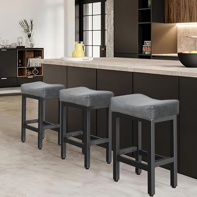 Counter Height Bar Stools Set of 3, 24 Inch Barstools - Image 8