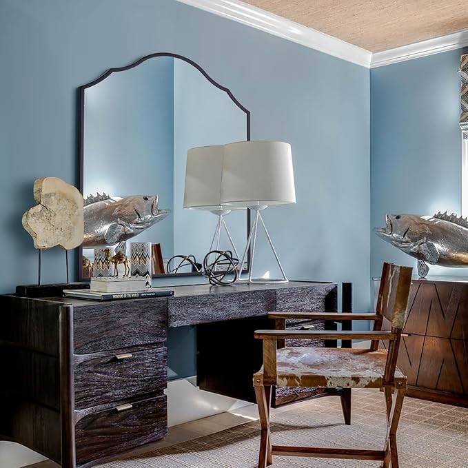 Arched Mirror Wall Decor, with Antique Metal Frame, - Image 7