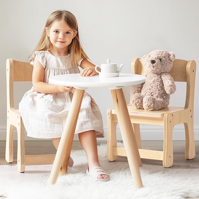 ROBUD Wooden Toddler Chair Wood, Kids Chair Set of 2, Sturdy Kids Chairs - Image 6